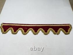 Antique French Velvet Silver with Gold Plated Valance 263x40cm