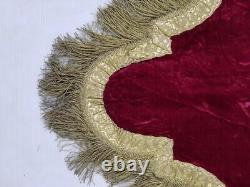 Antique French Velvet Silver with Gold Plated Valance 263x40cm