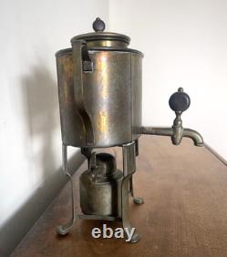 Antique German Spirit Kettle Chafing Dish w Burners c 1900