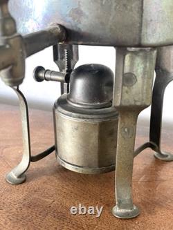 Antique German Spirit Kettle Chafing Dish w Burners c 1900