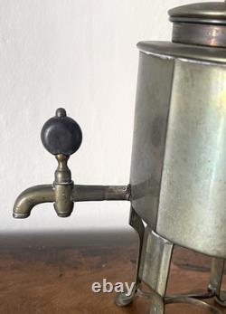 Antique German Spirit Kettle Chafing Dish w Burners c 1900