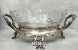 Antique German centerpiece high quality silver plate and alpaca silver 1800s