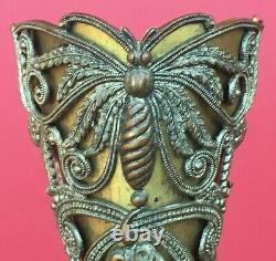 Antique Gilt Brass & Silver Plated tussie mussie Posy Holder circa 1880