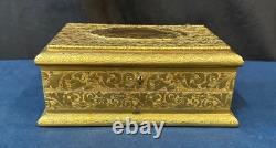 Antique Gold Plated Nickel Silver Box