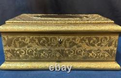 Antique Gold Plated Nickel Silver Box