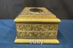 Antique Gold Plated Nickel Silver Box