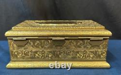 Antique Gold Plated Nickel Silver Box
