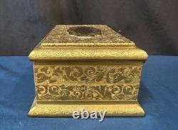 Antique Gold Plated Nickel Silver Box