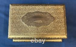 Antique Gold Plated Nickel Silver Box