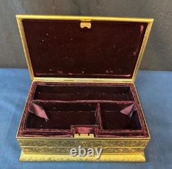 Antique Gold Plated Nickel Silver Box