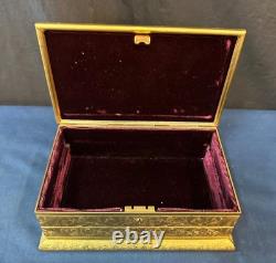 Antique Gold Plated Nickel Silver Box