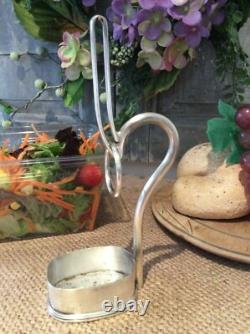 Antique HB&H Unique Condiment Server/PourerBottle holderSilver Plate Hallmark