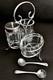 Antique Hallmarked English Victorian Silver Plated Cruet Set & Original Spoons