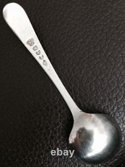 Antique Hallmarked English Victorian Silver Plated Cruet Set & Original Spoons