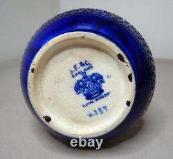 Antique Handpainted Porcelain Sugar Caster By S Fielding With Silver Plated Top