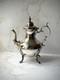 Antique Heavy Solid Brass Silver Plated Coffee Pot English Vintage Decorative