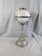 Antique Hukin & Heath Silver Plated Oil Lamp Heavy Cut Glass Font