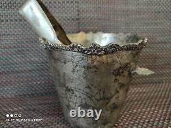 Antique Ice Bucket, Silver Plated Ice Bucket, Ice Tongs, Vintage Ice Bucket, Rar