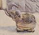 Antique Indian Copper Silver Plate Repousse Elephant Statue Trinket Case
