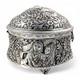 Antique Indian Handmade Silver Plated Pandan Box, c. 19th century