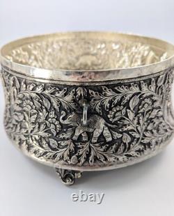 Antique Indian Handmade Silver Plated Pandan Box, c. 19th century