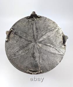 Antique Indian Handmade Silver Plated Pandan Box, c. 19th century