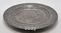 Antique Iron Round Plate Original Old Fine Silver Gold Painted Museum Quality