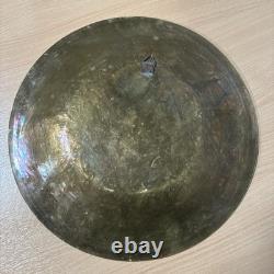 Antique Islamic Middle Eastern Silver Copper Brass Inlaid Charger Wall Plate
