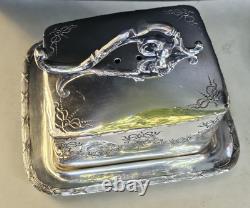 Antique James Deakin & Sons Silver Plated Butter Dish Circa 1890 Rare