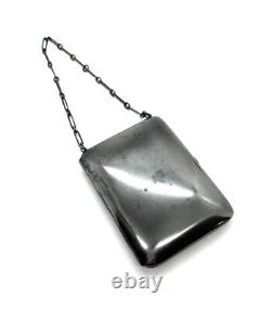 Antique Ladies Dance Card Holder Compact Coin Holder Silver-plated Art Deco