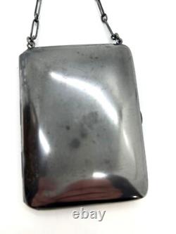Antique Ladies Dance Card Holder Compact Coin Holder Silver-plated Art Deco