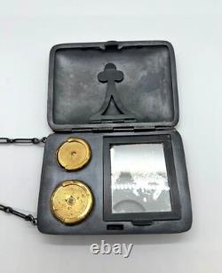 Antique Ladies Dance Card Holder Compact Coin Holder Silver-plated Art Deco
