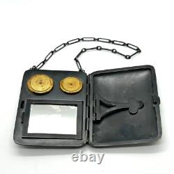Antique Ladies Dance Card Holder Compact Coin Holder Silver-plated Art Deco