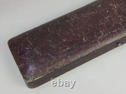 Antique Large Ornate Silver Plate Fish Server Set Floral Etched Original Box