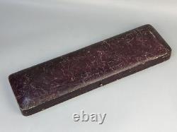 Antique Large Ornate Silver Plate Fish Server Set Floral Etched Original Box