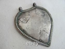 Antique Malay / Indonesian Silver Caping / Modesty Plate / Disk