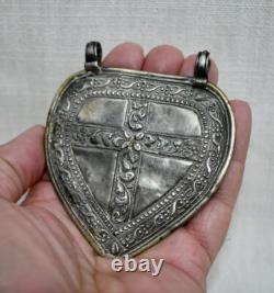 Antique Malay / Indonesian Silver Caping / Modesty Plate / Disk