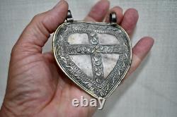 Antique Malay / Indonesian Silver Caping / Modesty Plate / Disk