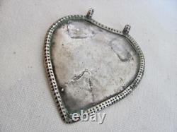 Antique Malay / Indonesian Silver Caping / Modesty Plate / Disk