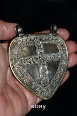 Antique Malay / Indonesian Silver Caping / Modesty Plate / Disk