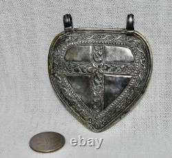 Antique Malay / Indonesian Silver Caping / Modesty Plate / Disk