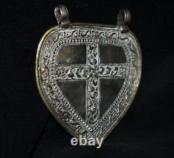 Antique Malay / Indonesian Silver Caping / Modesty Plate / Disk