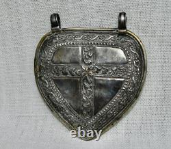 Antique Malay / Indonesian Silver Caping / Modesty Plate / Disk