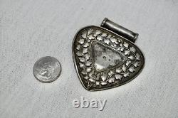 Antique Malay / Indonesian Silver Caping / Modesty Plate / Disk