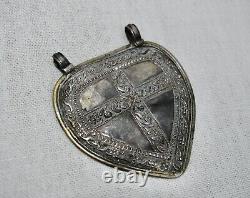 Antique Malay / Indonesian Silver Caping / Modesty Plate / Disk
