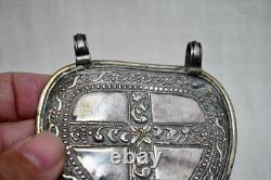 Antique Malay / Indonesian Silver Caping / Modesty Plate / Disk