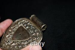 Antique Malay / Indonesian Silver Caping / Modesty Plate / Disk