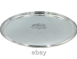 Antique Mappin Bros Engraved Queens Plate Cocktail Serving Tray Platter Barware