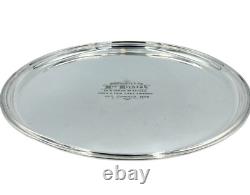 Antique Mappin Bros Engraved Queens Plate Cocktail Serving Tray Platter Barware