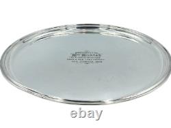 Antique Mappin Bros Engraved Queens Plate Cocktail Serving Tray Platter Barware